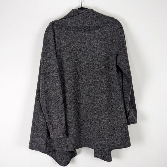 Paraphrase Grey Cardigan Waterfall Open Front Size 8 Wool Blend - Picture 2 of 7